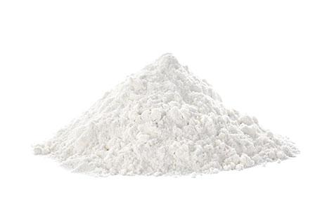 small mound of white mineral powder