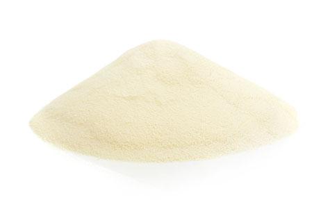 small mound of white protein powder